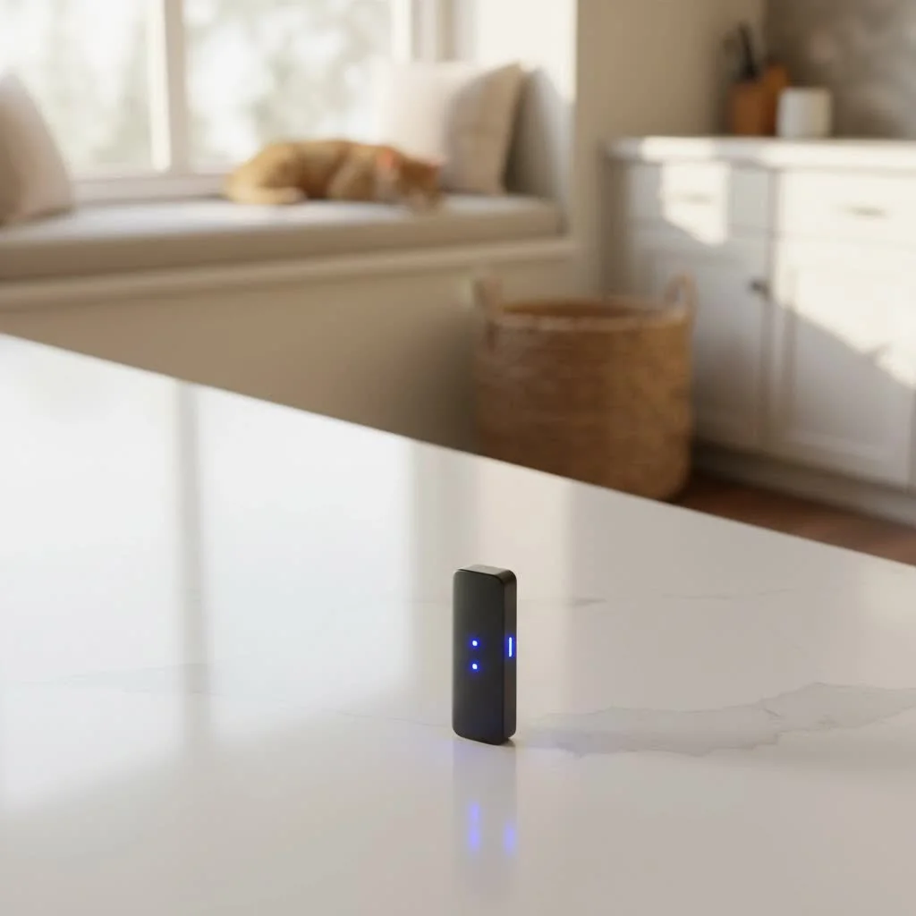 Bluetooth LE dongle connected to a laptop