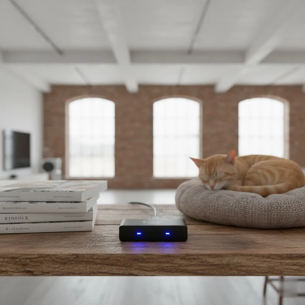 Bluetooth dongle connected to a Raspberry Pi board