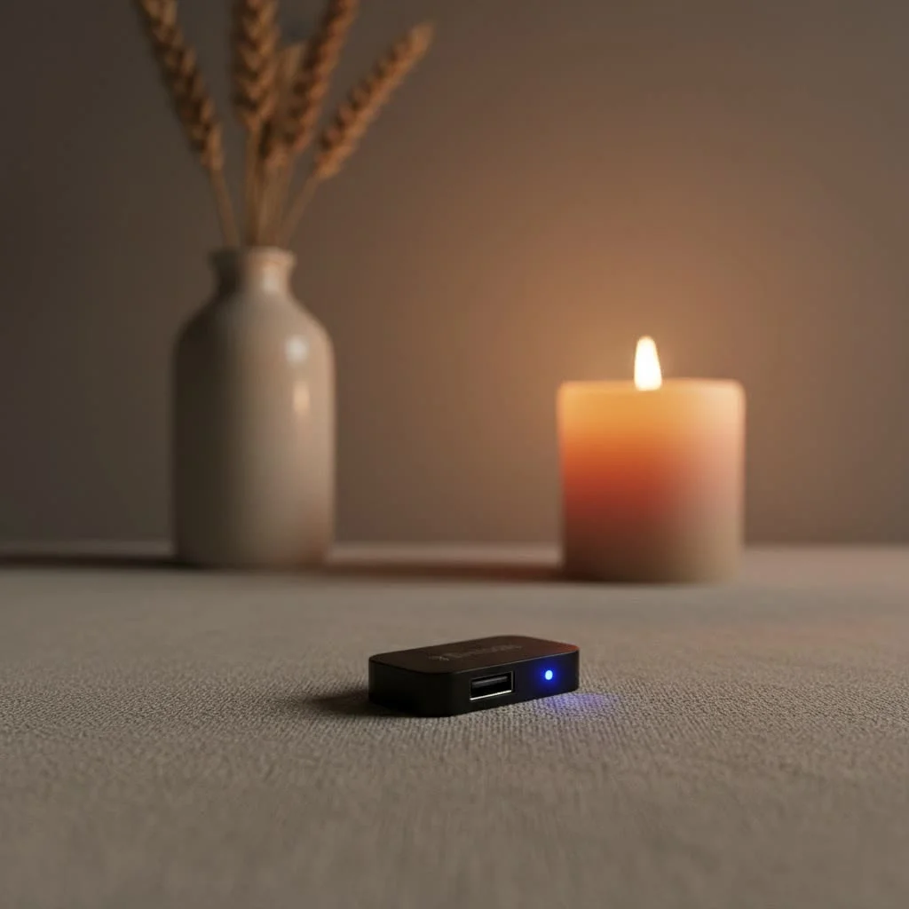 USB Bluetooth dongle plugged into a laptop