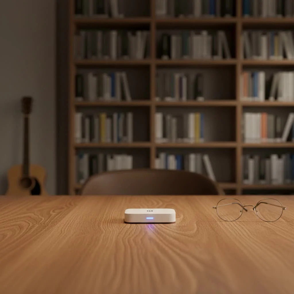 Bluetooth dongle connected to a headphone jack